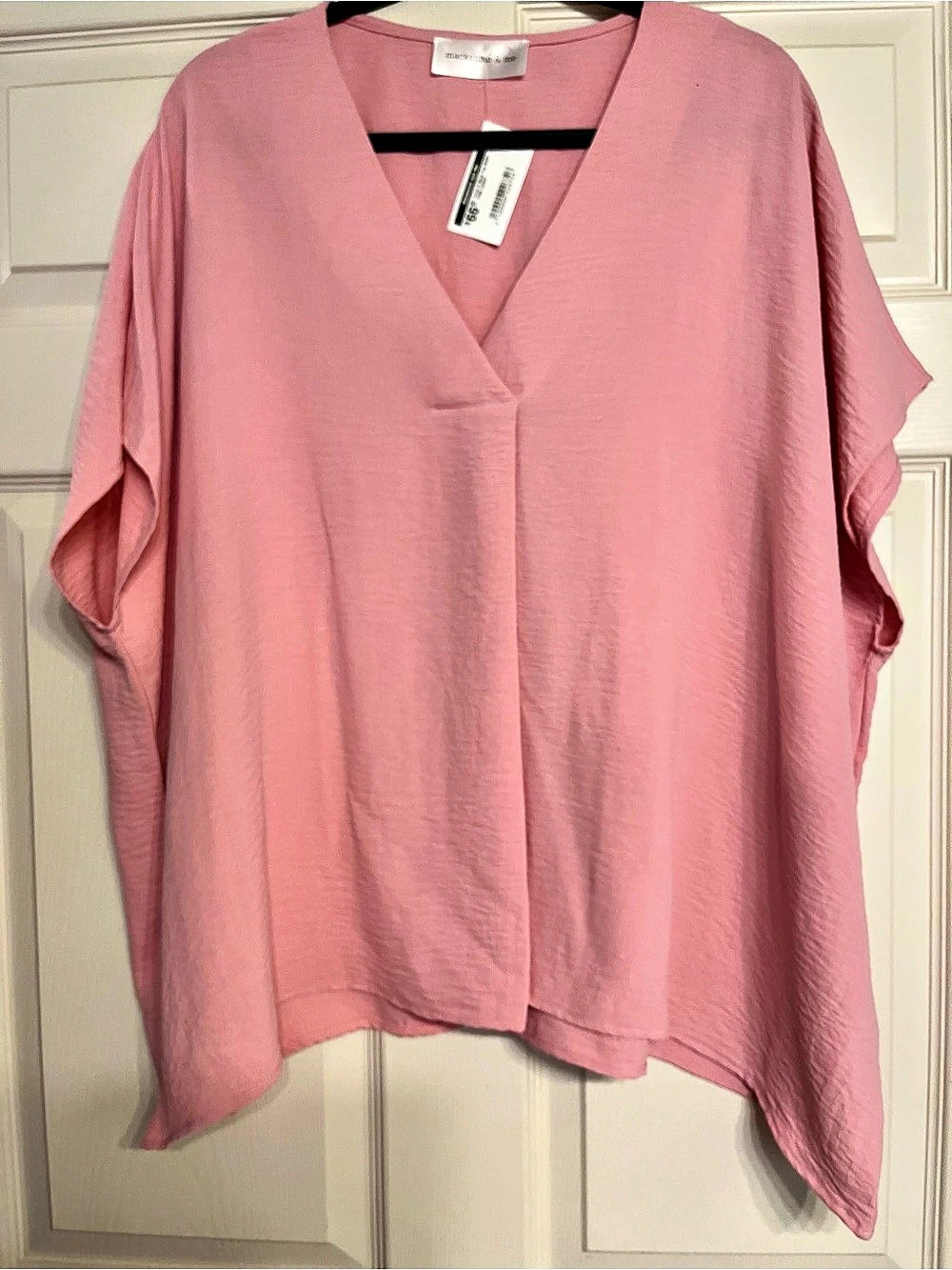 Mckensie  & Me Pink Short Sleeve Blouse NWT